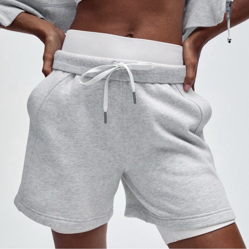 Lululemon Gray Scuba 5in Swear Shorts size 10 NWT